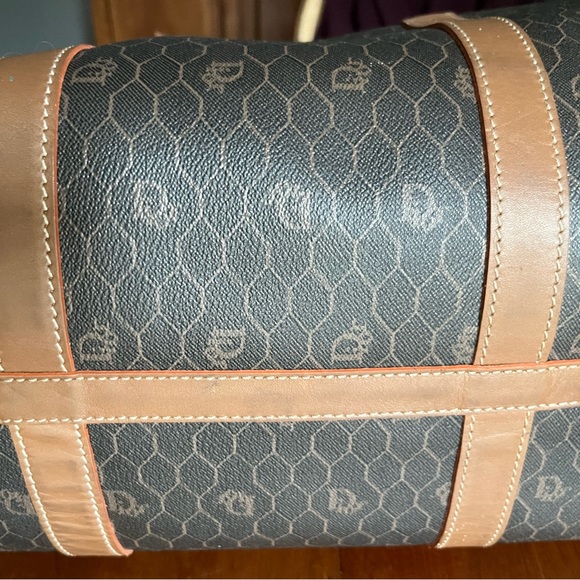 Authentic Vintage Christian Dior Honeycomb Tote w Dior Lock &Key EUC - Picture 9 of 16